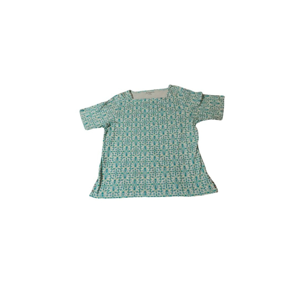 Croft & Barrow Square Neck Short Sleeve Top XL - Picture 1 of 5